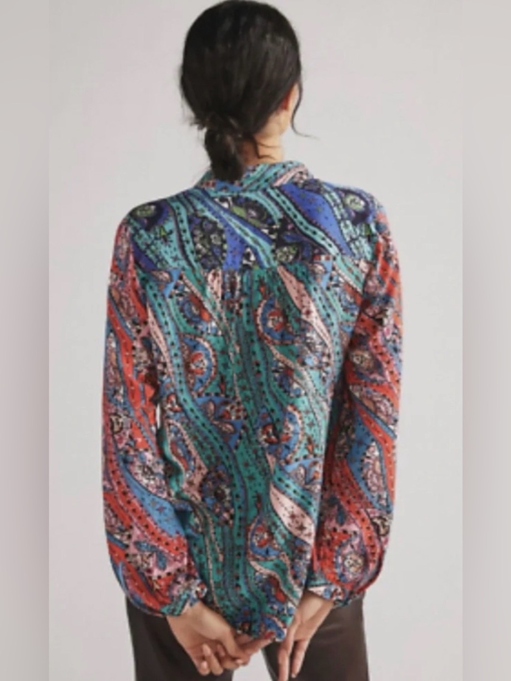 Anthropologie x Maeve The Paz
Button Down Patchwork Paisley Boho Shirt Top Sz:XS - Picture 7 of 15